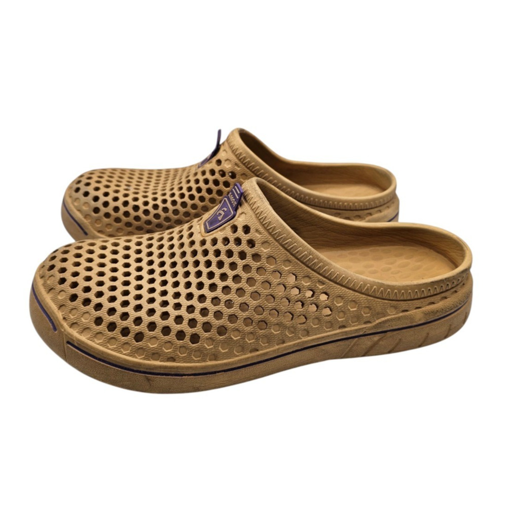 Amoji Unisex Garden Clogs Shoes Sandals Slippers Sz XL Beige